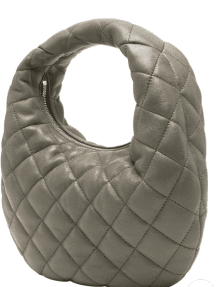 Saint Laurent Textured Leather Half Moon Sling Bag with Quilted - Image 2