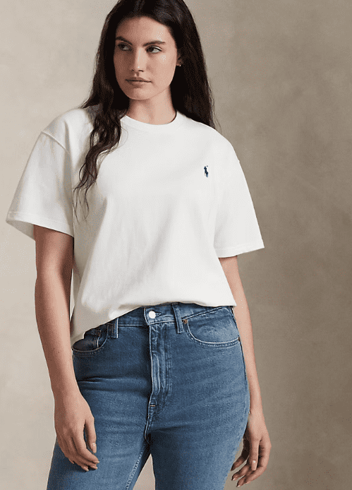 relaxed fit cotton jersey tee