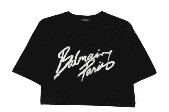 balmain crop t-shirt