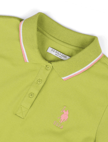 Tipped Collar Cotton Polo Shirt - Image 2