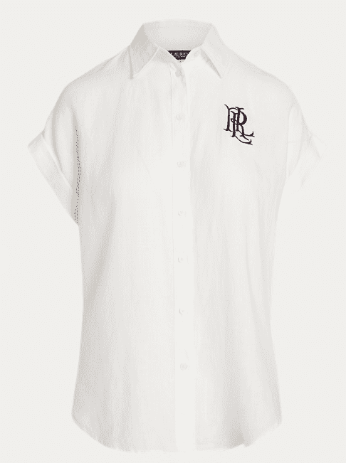 Relaxed Fit Linen Short-Sleeve Shirt Save to Wishlist Lauren - Image 2