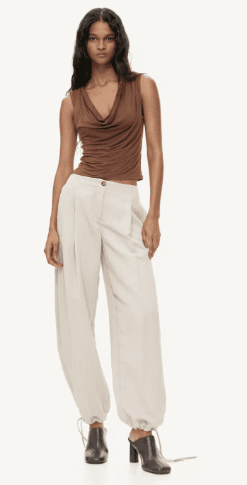 Cowl-neck jersey top - Image 4