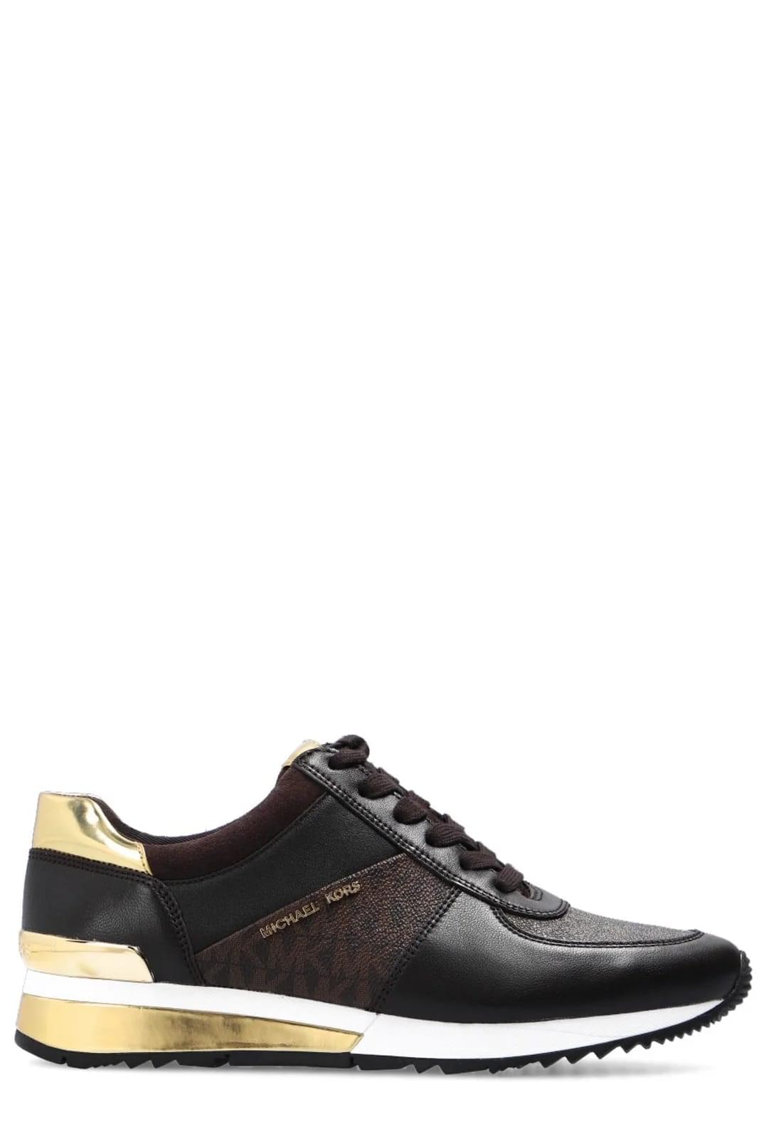 MK Women’s Black & Gold Casual Sneakers - Image 2