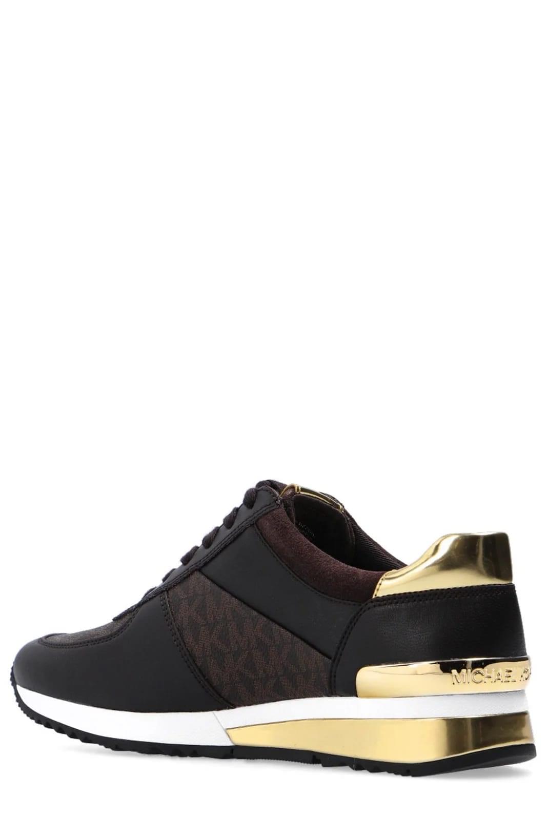MK Women’s Black & Gold Casual Sneakers - Image 3