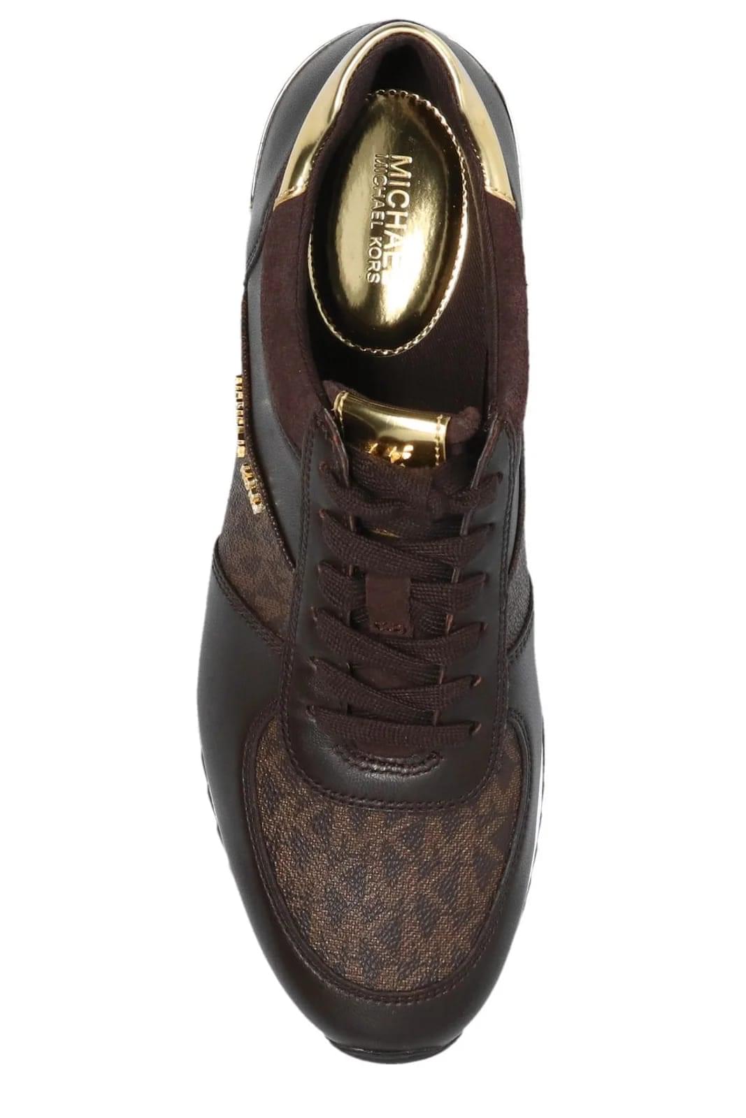 MK Women’s Black & Gold Casual Sneakers - Image 4